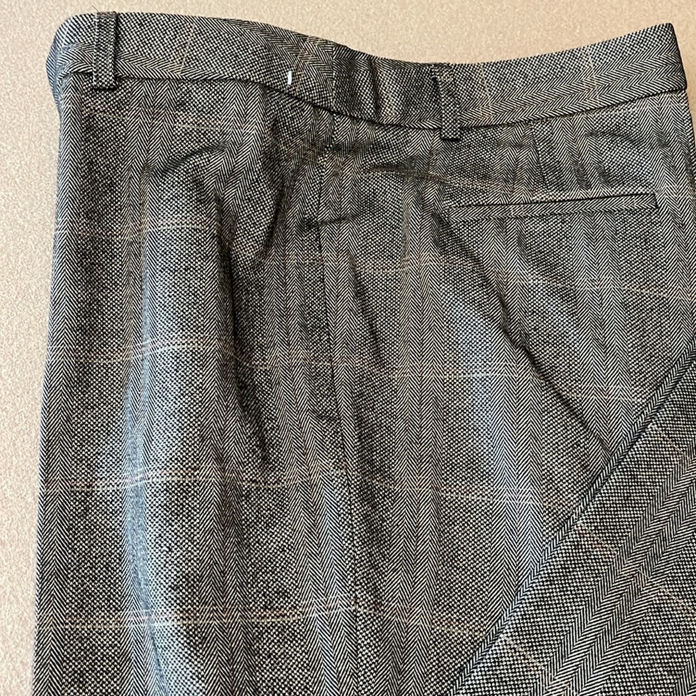 AMANDA & CHELSEA Brown Plaid Trousers - Size 16 - Picture 13 of 14